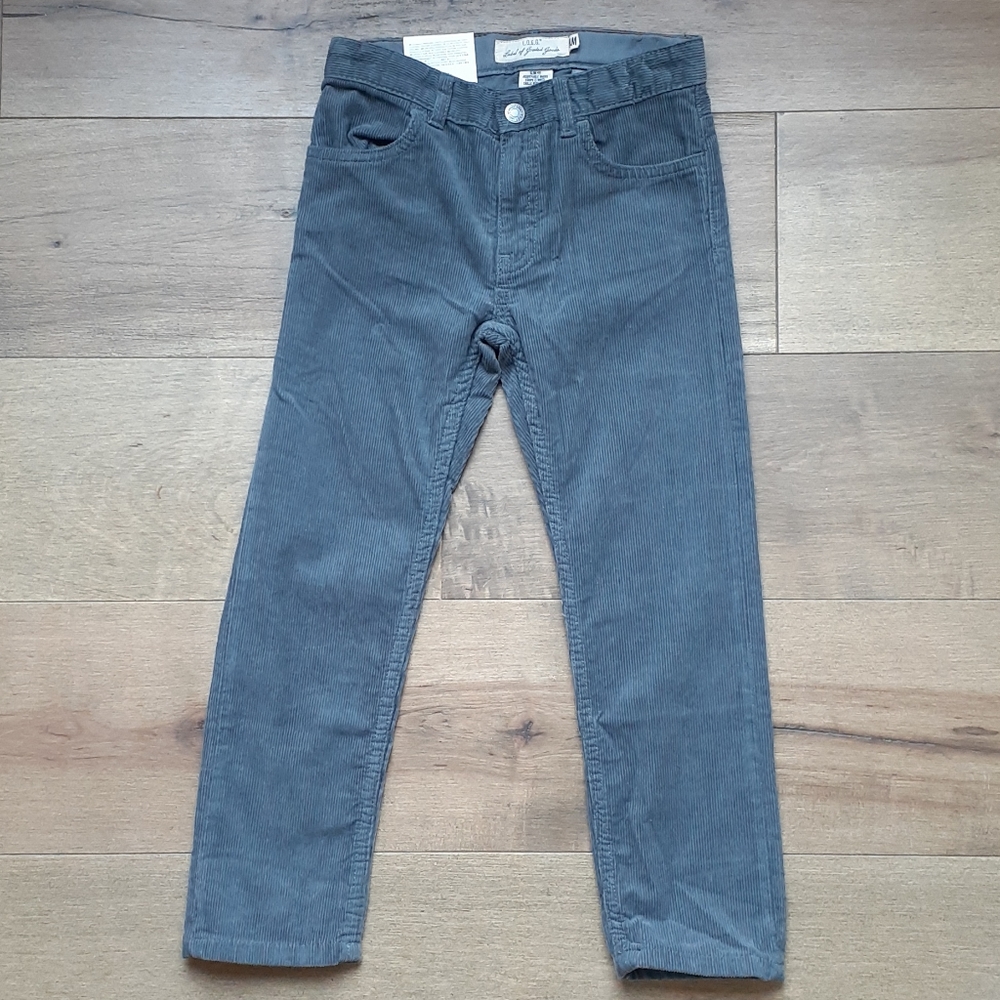 H&M Boys Grey Corduroy Pants Formal Size 6x
